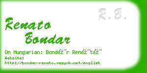 renato bondar business card